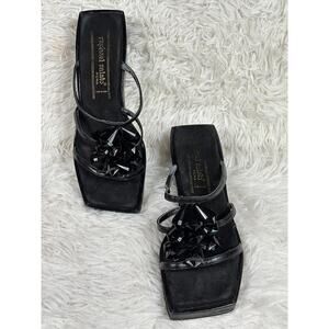 Raphael Salato Shoes Womens Size 39 Platform Wedge Sandals Beaded Made in Italy